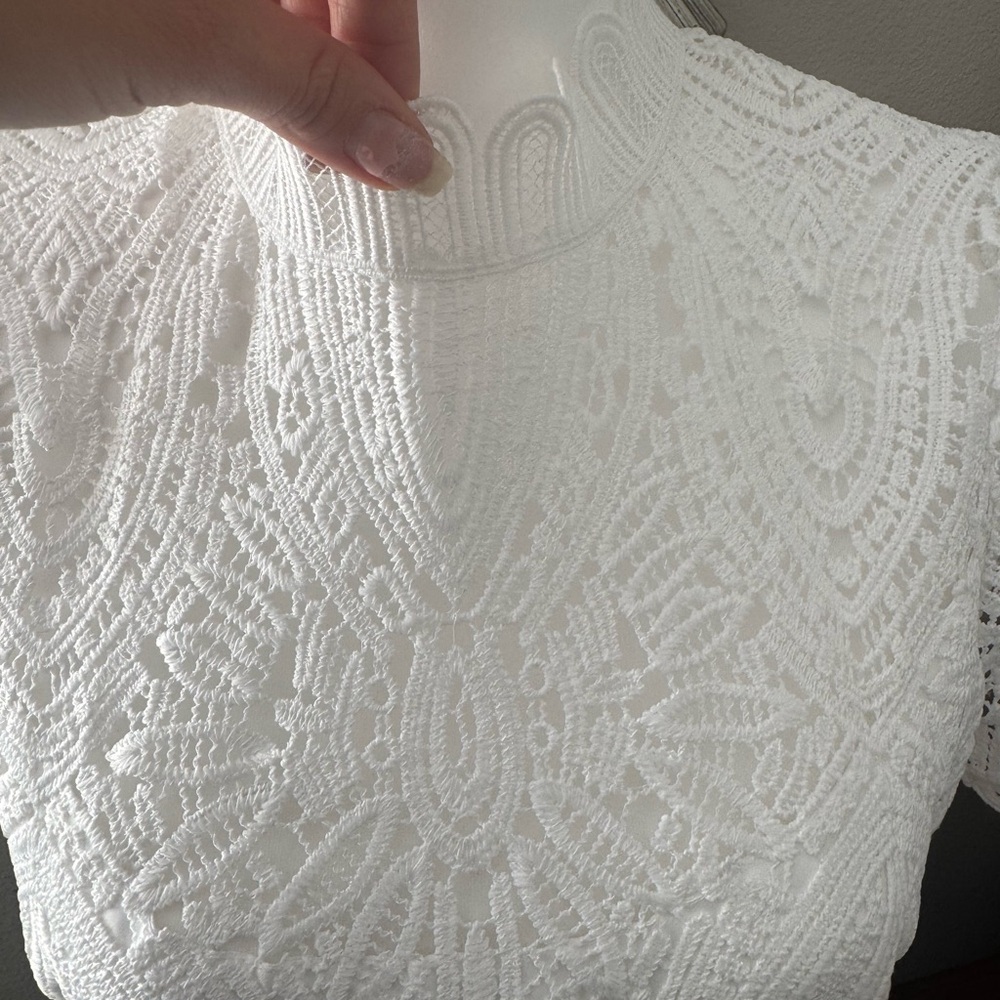 White House Black Market Lace white dress - Picture 6 of 9